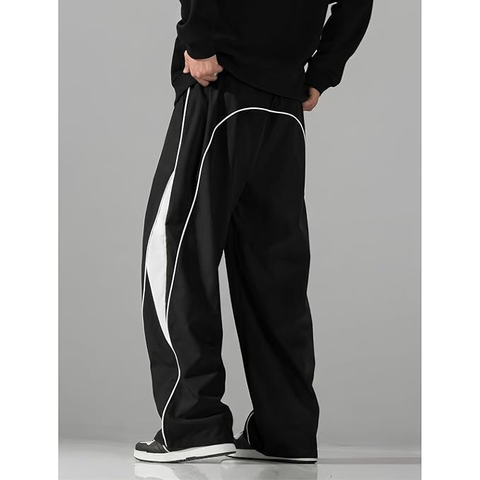 Image of Men's Stylish Track Pants, Loose Fit Joggers with Elastic Waistband, Comfortable Sports Lower for Gym, Running, Workout, Casual Wear & Daily Use