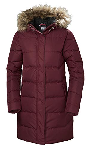 Helly Hansen Women's Aden Down Parka With Faux Fur Hood, 146 Cabernet, Medium