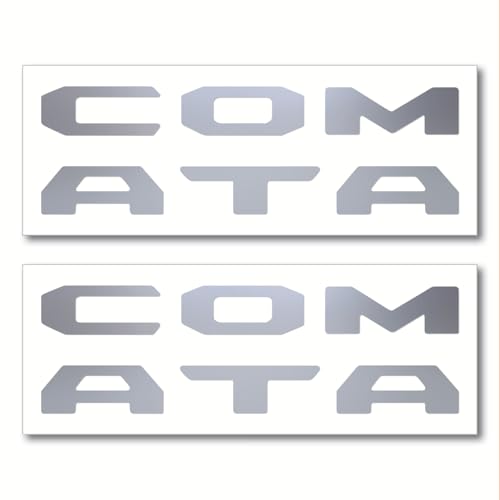 Image of Prime Series UV Weatherproof Vinyl Decals: Pair of Left and Right Front Door Sill Protector Letter Inserts fits Tacoma 2016-2023 (Metallic Silver)