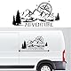 Kompass Bergwald Auto Aufkleber, Universal Auto Motorhaube Dekoration Aufkleber, Wasserdicht Vinyl Dekoration Aufkleber für SUV Geländewagen Wohnmobil Jeep Karosserie Seitentür Kofferraum, Rechts