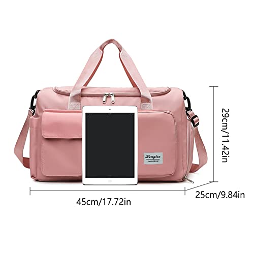 Gym Bag Women with Shoes Compartment,28L Travel Duffel Bags,Reusable Duffle Bag for Workout Yoga Travel Sports2