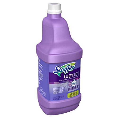 Image of Swiffer WetJet Multi-Purpose and Hardwood Liquid Floor Cleaner Solution Refill, Lavender Vanilla & Comfort, 42.2 fl oz