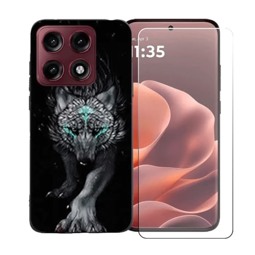 CongJiaLingXi�P�[�X�K�p �� Motorola Edge 70 Pro (6.78") �K�p �� �d�����ꂽ�K���X�X�N���[���v���e�N�^�[�A�_�炩���V���R�[���V�F���o���p�[�h�Ռ�TPU�ی�J�o�[�������,LLM22