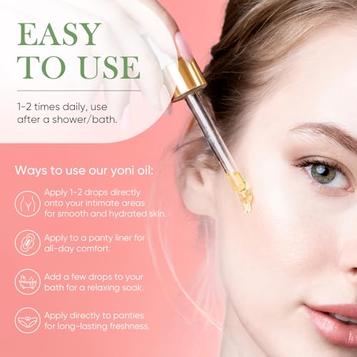 Image of Yoni Oil for Women 3 PCS Feminine Oil for pH Balance-Rose&Strawberry&Peach | Feminine Oil Vaginal Moisturizer - Reduces Odor, Restores pH Balance, Helps with Vaginal Itch 1 fl oz /pcs
