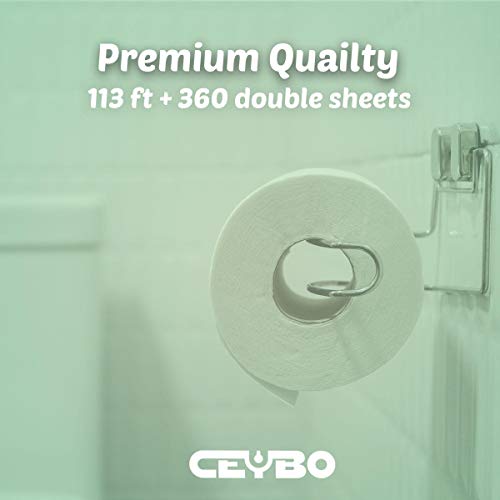 Premium Toilet Paper Family Value Size 360 Sheets Soft White Standard Tissue Roll 2 Ply for Home Bathroom Bath Restroom Skin Friendly (48 Pack) - Thumbnail 6