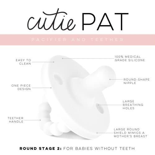 Image of Ryan & Rose Cutie PAT Pacifier Teether (Stage 2, White)