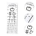 PLAFOPE Boy Girl Eye Chart Visual Testing Chart for Home School Test with Red and Measures Visual Acuity