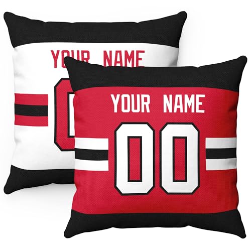 Image of ANTKING Throw Pillow 2 Packs Personalized Custom Any Name Number for Men Women Boy Gifts