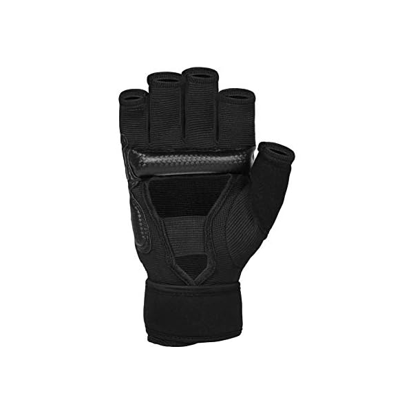 KAIWENDE-Half-Finger-Kickboxing-Gloves-Also-Fit-for-Taekwondo-SparringTraining-Light-Workouts-Muay-Thai-Martial-ArtsKarav-MAGAKarateShadow-BoxingCardio-Kickboxing-ClassCombat-Class Half Finger Kickboxing Gloves - Also Fit for Taekwondo Sparring,Training Light Workouts, Muay Thai, Martial Arts(Karav MAGA),Karate,Shadow Boxing,Cardio Kickboxing Class,Combat Class (Black, XL)