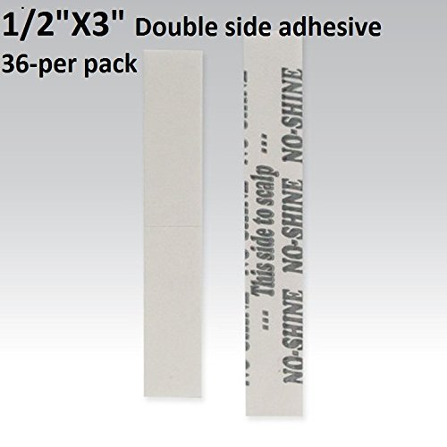No Shine Bonding Double Sided Tape Walker 1/2' x 3' Straight Strip 36 Pieces Per Bag