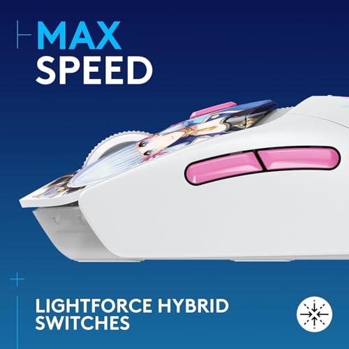 Image of Logitech G309 Kamisato Ayaka Special Edition Lightspeed Wireless Gaming Mouse + Powerplay 2 Wireless Charging Mouse Pad Bundle