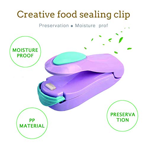 Portable Mini Sealer, Portable Household Sealing (Purple)