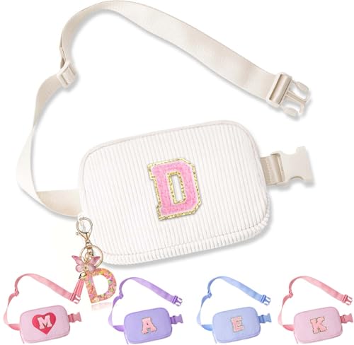 Image of Belt Bag for Girls Gifts - Birthday Gifts for Teenager, Personalized Gifts for Mom Freind Sister Teacher, Graduation GiftsInitial Crossbody Bag Belt Bag for Women D