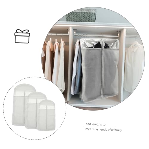 3pcs Hanging Clothes Cover Wardrobe Garment Bag Clothing Cover Home Storage Bag for Business Travel4