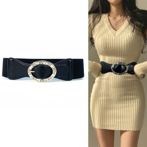 Vintage Stretch Waist Belt with Glitters Women Glittering Sequins Waistband for Music Festivals and Everyday Wear3