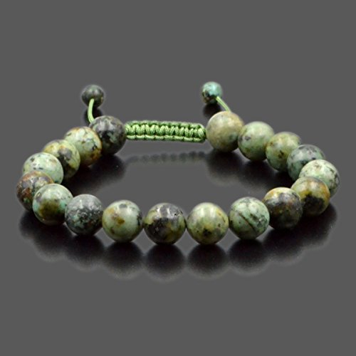 Image of AD Beads Natural 10mm Gemstone Bracelets Healing Power Crystal Macrame Adjustable 7-9 Inch