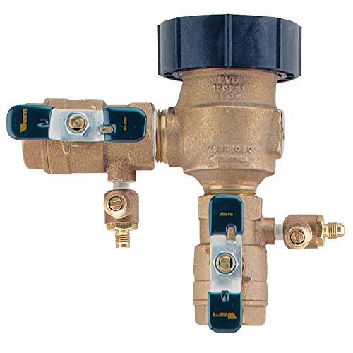 Watts 1' Bronze Freeze Resistant Pressure Vacuum Breaker, Quarter Turn Shutoff, Tee Handles