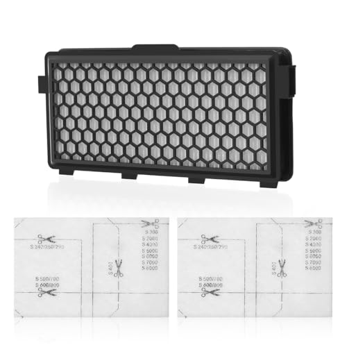 LANMU Active AirClean Filter for Miele,Hepa Airclean Filter for Miele S4 S5 S6 S8 S4000 S5000 S6000 S8000 Series, Complete C2 C3, Compact C1, C2 Vacuum Cleaner, with Pre Motor Filter