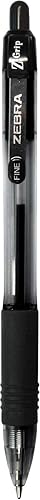 Vista 4 de Zebra Pen Z-Grip - Bolígrafo retráctil, tinta negra y azul que fluye suavemente, punta media de 0.039 pulgadas, suministros escolares, suministros