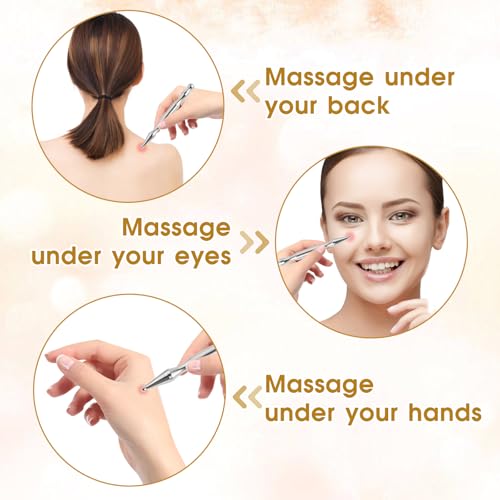 YBEATY Acupuncture Pen Dual Head Manual Massage Tools Stainless Steel Deep Tissue Therapy Massage Tool Trigger Point Bar Merdian for Full Body Relaxing - Image 5