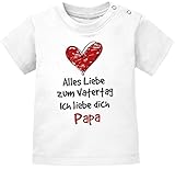 baby t shirt weiß Da wird der Papa Augen machen, wenn der Nachwuchs ihn am Vatertag in diesem zauberhaften Babyshirt begrüßt! Dieses süße T-Shirt mit Spruch 