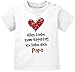 MoonWorks® Baby T-Shirt Kurzarm mit Spruch Alles Liebe Papa Vatertagsgeschenk Jungen Mädchen weiß 80/86 (10-15 Monate)