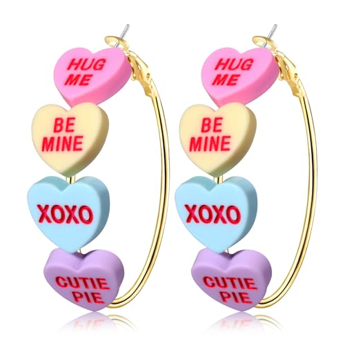 Valentine’s Heart Hoop Earrings for Women