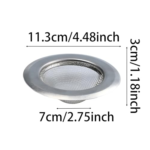 Coladores para fregadero de cocina de acero inoxidable 3 piezas 4.5" miniatura 2