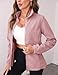IECCP Damen Fleecejacke mit Durchgehendem Reißverschluss Warme Übergangs Outdoor Fleecejacke für Wandern und Freizeit, Dunkelpink, M