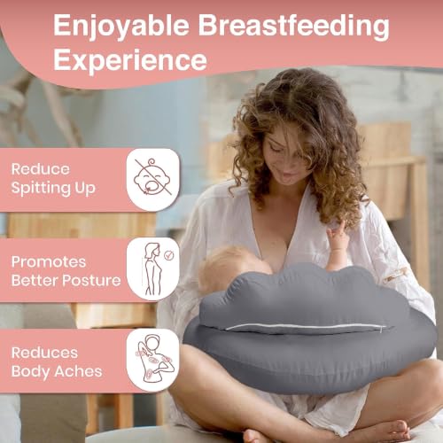 Image of PILLANI Nursing Pillow, Breastfeeding Pillows for Enhanced Safety & Comfort for Mom & Baby, Removable Cotton Cover, Adjustable Waist Strap, Breastfeeding Essentials, Baby Registry Search
