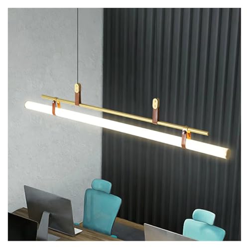 Suspension minimaliste plissée luminaire tube moderne bureau et lustre doré