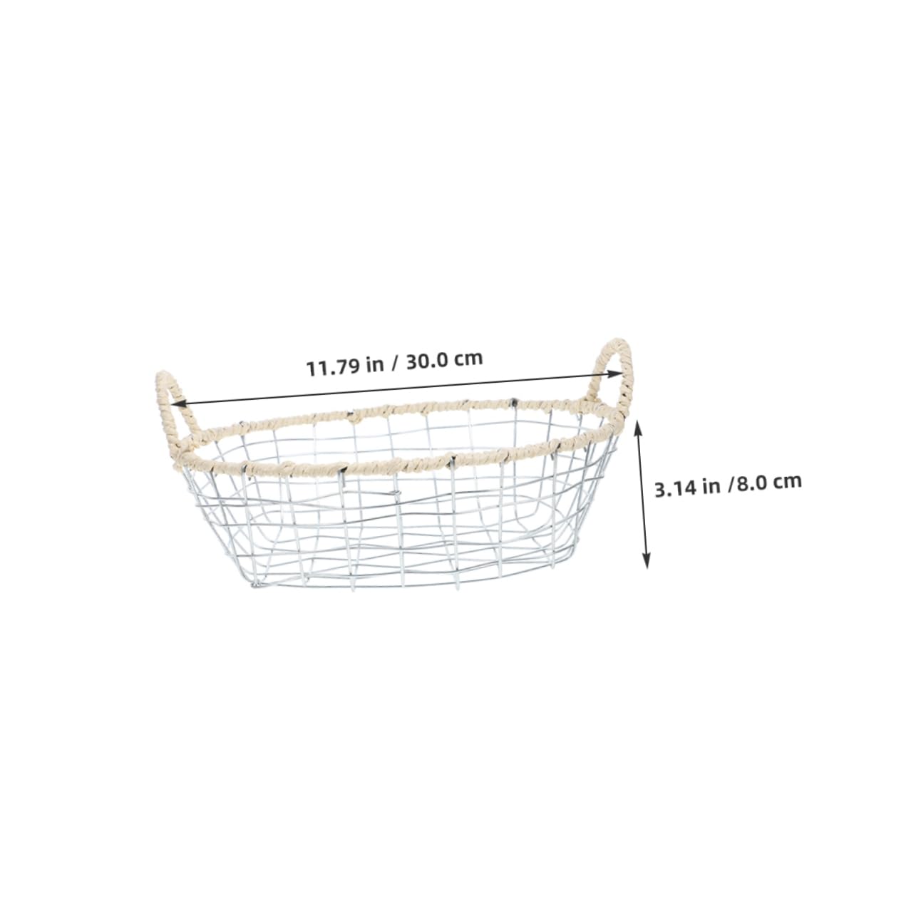 Holibanna Hollow Fruit Basket Iron Weave Bread Holder Storage Basket Kitchen Living Room Bedroom Organizer (l)
