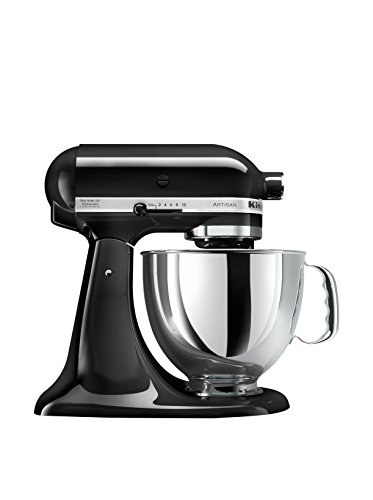 KitchenAid KSM150PSOB Artisan Series 5-Qt. Stand Mixer with Pouring Shield – Onyx Black