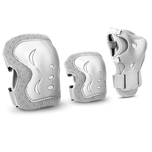 JBM Kids Knee Pad Elbow Pads and Wrist Guards Protective Gear Set for Skateboarding Cycling Roller Skating Inline Skating Scooter Riding BMX Biking Sports