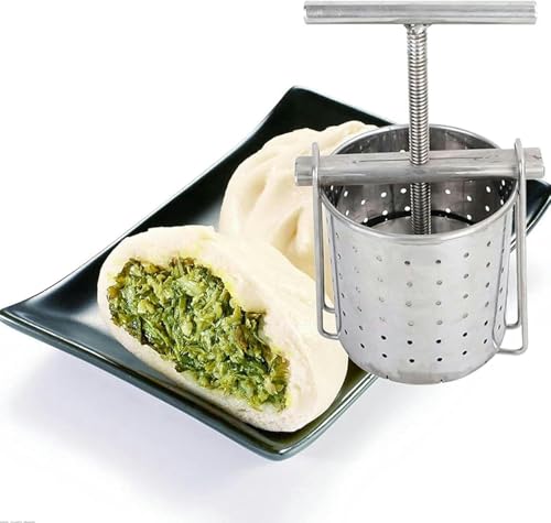 SLGGPJBU Prensa manual de vino de frutas, acero inoxidable, verduras de calidad alimentaria extraíble para zumo, zumo de hierbas, sidra, vino, aceite de oliva ~/