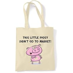 Little no esta de cerdito con al mercado respetuoso con el medio ambiente bolsa aislante para/Bolsa bandolera de lona