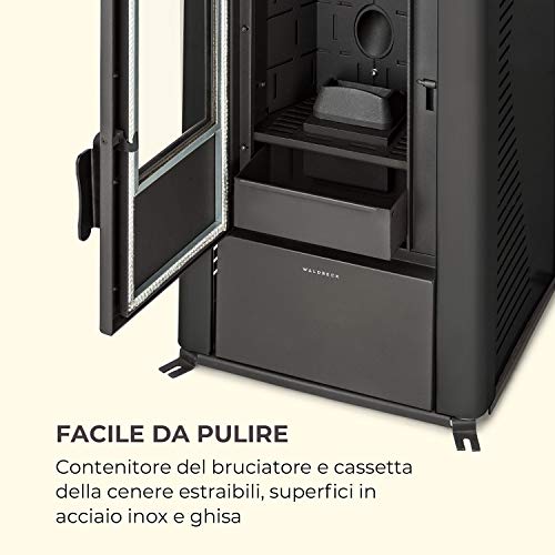 Waldbeck Energiewende - Stufa a Pellet, 5/10 kW, 5...