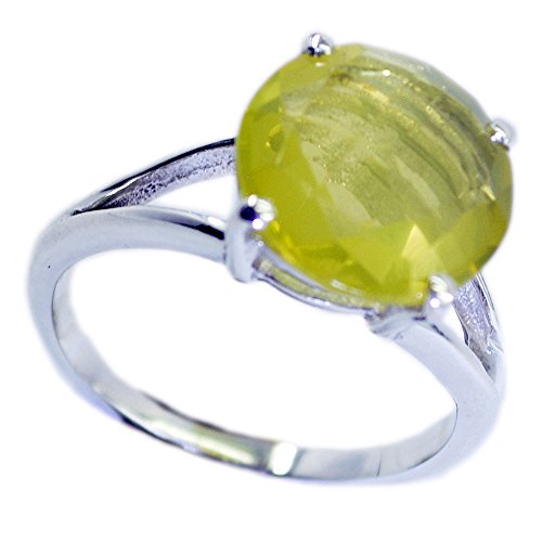 Bague promesse quartz citron et argent, un bijou de haute qualité au style raffiné