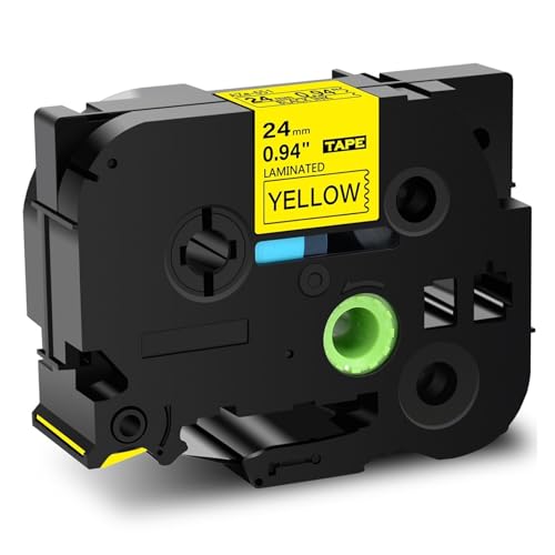 1-20PK Tz 24 �~�����[�g�����x���e�[�v���~�l�[�g�A�u���U�[ TZe-651 Tze 651 ���ɉ��F 1 �C���`�e�[�v P-touch D600 P710BT P700 �p(2PK Yellow)