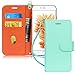 iPhone 6S Case, iPhone 6 Case, FYY [Top-Notch Series] Premium PU Leather Wallet Case Protective Cover for Apple iPhone 6/6S Mint Green