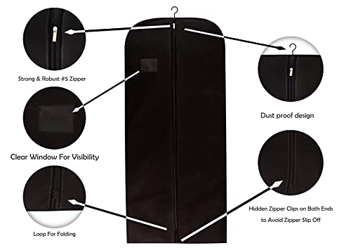 Wedcova Suit Covers for Men, Black, 24" x 54" inches - Image 3