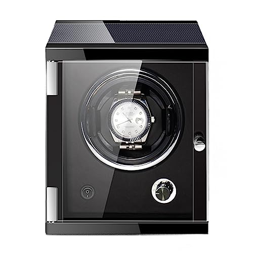 ROLTIN Bobinadora automática de Relojes Premium para 1 Reloj con Motor silencioso, Caja expositora de Relojes, Organizador de Relojes para Mujer y Hombre
