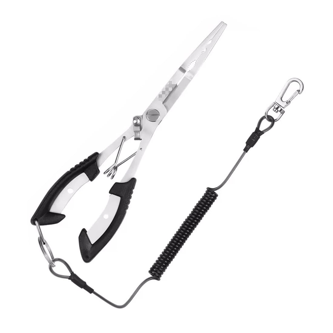 Pinza da Pesca Multifunzione in Acciaio Inossidabile, Tagliasnodi e Slamatore con Cordino di Sicurezza, per la Pesca in Lago e Mare