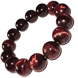 【hibikurasu】レッドタイガーアイ パワーストーン ブレスレット 数珠 ブレス 天然石 虎目石 金運 仕事運 (14mm)