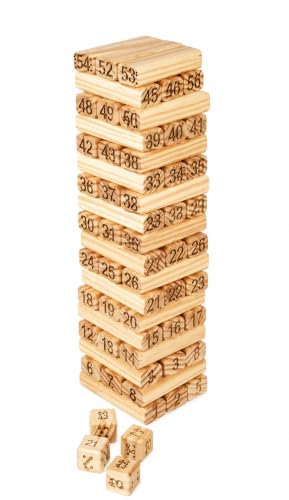 Image of Zenga Wooden Tumbling Tower Blocks Game 48 Pcsga