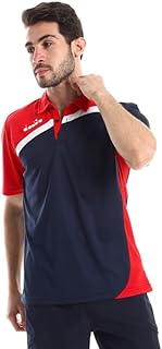 ديادورا قميص بولو رياضي للرجال كحلي/احمر