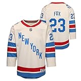 Adam Fox #23 New York Rangers 2026 Winter Classic Premier Jersey - Youth Boys (8-20) (US, Alpha, Large, X-Large, Regular, Off-White/Light Cream)