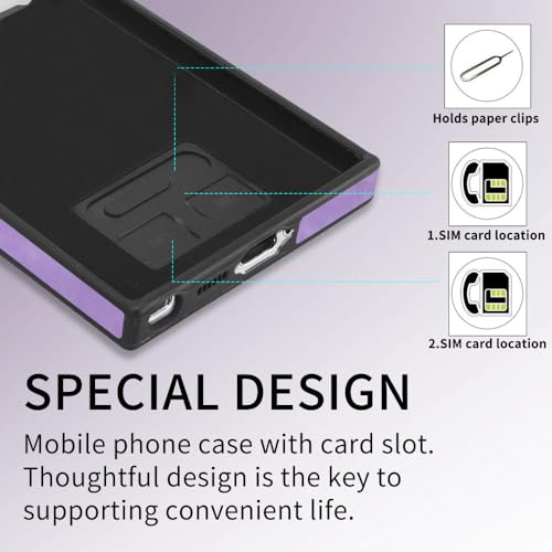Étui de téléphone portefeuille en cuir ENILSA bleu avec porte-carte et anneau pour Galaxy A13