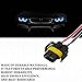 ESWW H11 Connector Light Bulb Plug Adapter, Wiring Harness Pigtail Socket Connector, H8 H9 H11 880 881 Female Nylon Waterproof Wire Harness for Fog Light/Headlight Pigtail Replacement (2PCS, Black)