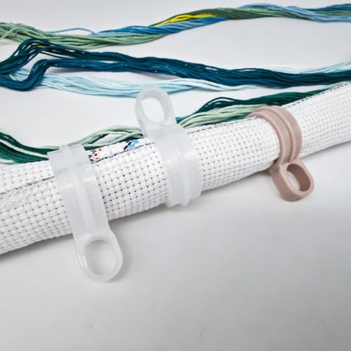 Accessoire de point de croix pour tendre vos broderies facilement avec les clips en 3 tailles